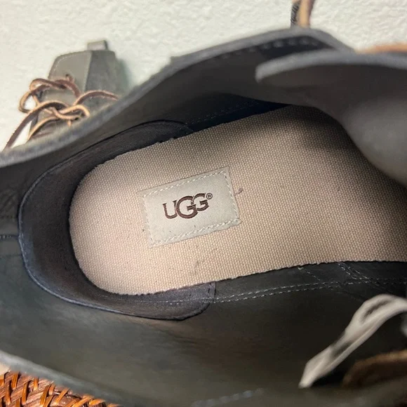 UGG NEUMEL UNLINED LEATHER CHARCOAL MENS US 11 - Picture 5 of 10